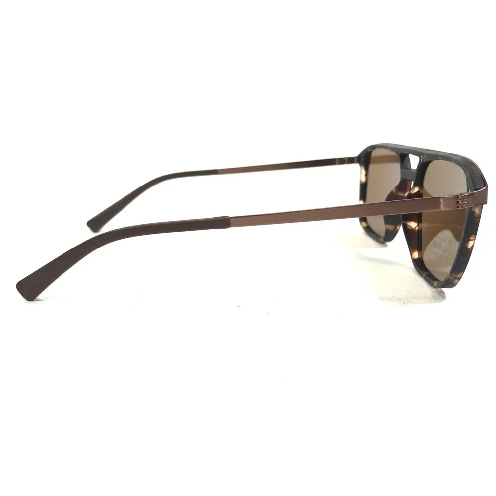 Eco Sunglasses Atlas DTRT Brown Tortoise Square Frames with Brown Lenses
